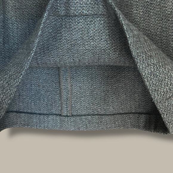 Vintage 80s Sz Small Beige Wool Blend Tweed Skirt Classic Career Basic Academia - Picture 5 of 7